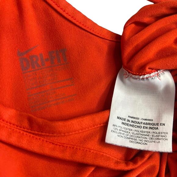 Nike Dri-FIT Orange Workout Tank Top Racerback Gym Running Size M - Picture 6 of 7